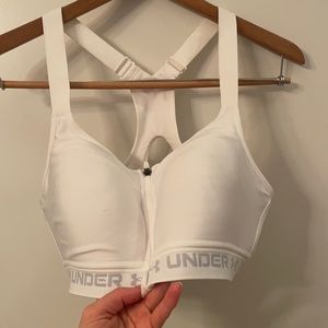 Under Armour White Compression Bra, EUC • 34C